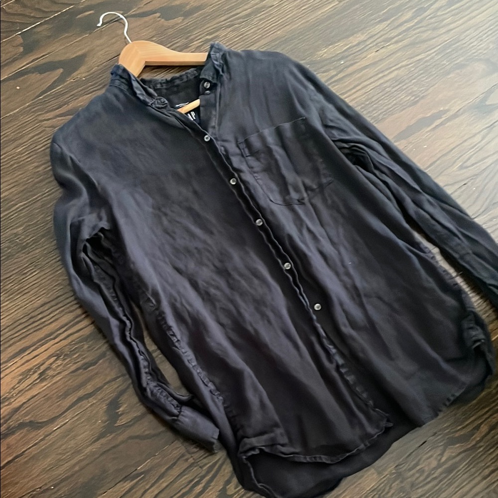 Gap Boyfriend Shirt 100% Linen sz M